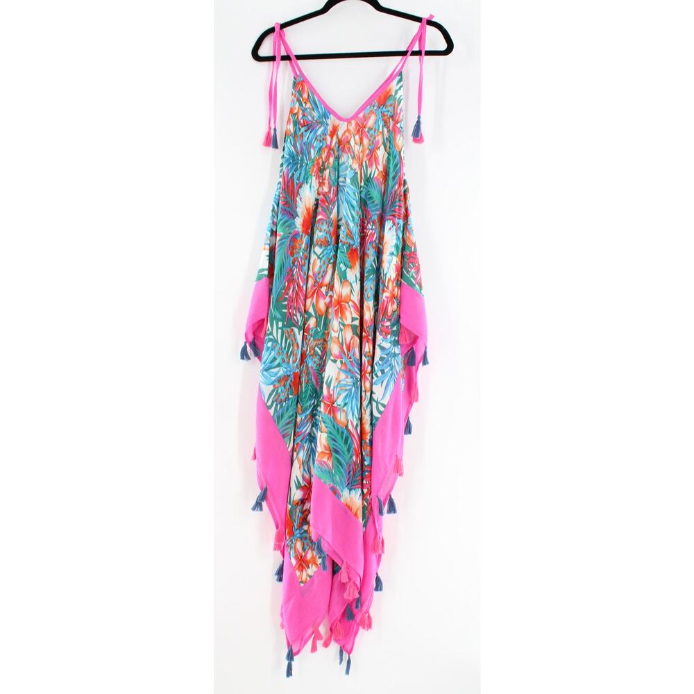Vince Camuto Tropical Print Topper Kimono Cover-Up Top #K206 - Picture 3 of 3